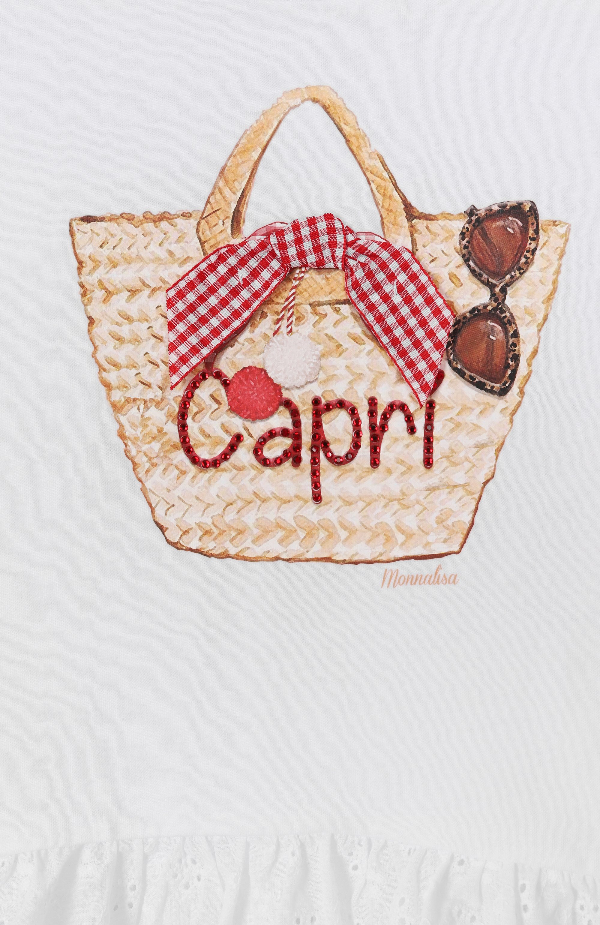 Хлопковый топ MONNALISA, арт. 19E625, фото 3