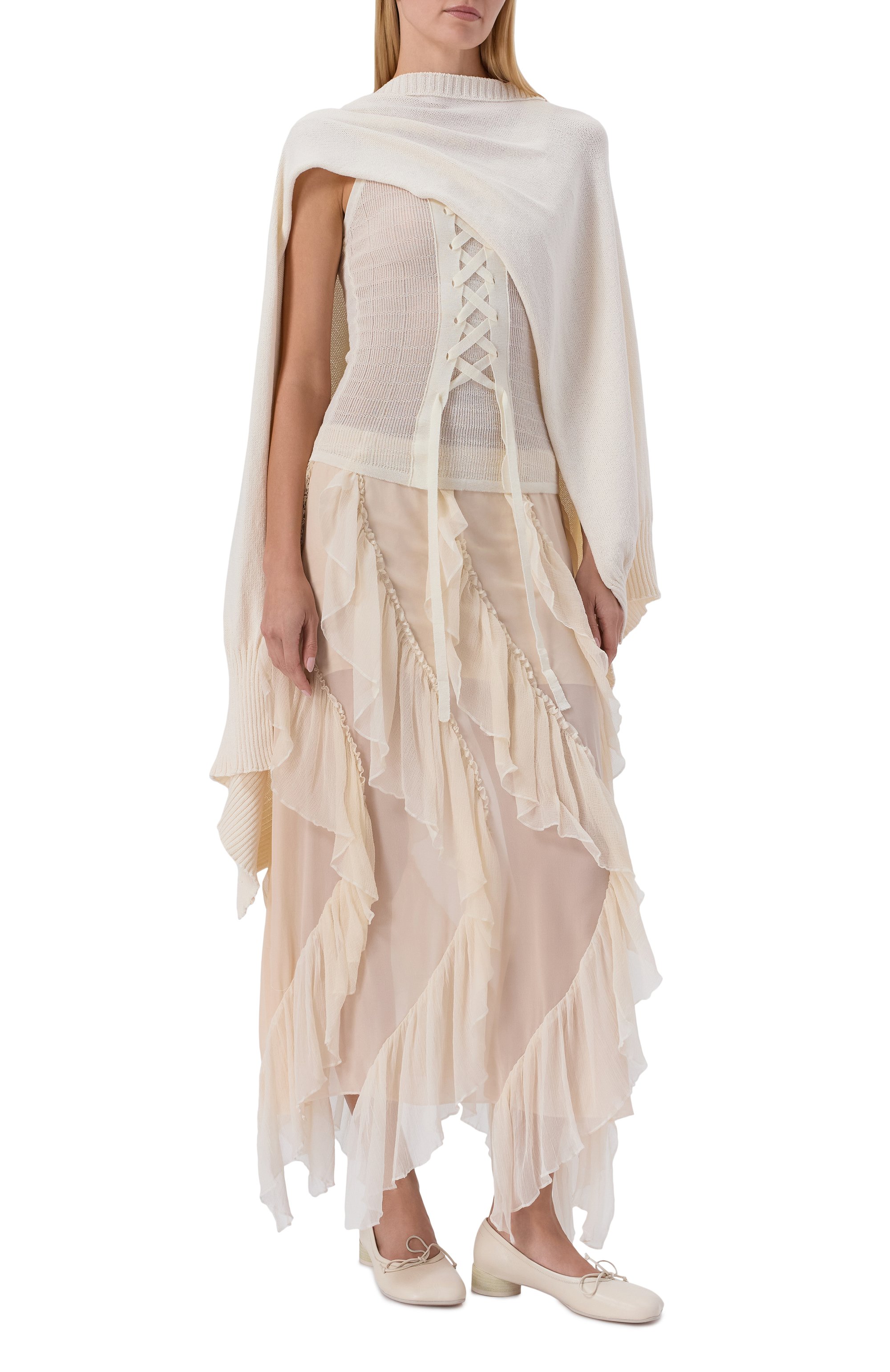 Накидка из хлопка и лиоцелла ISABEL BENENATO, арт. DK430S26, фото 2