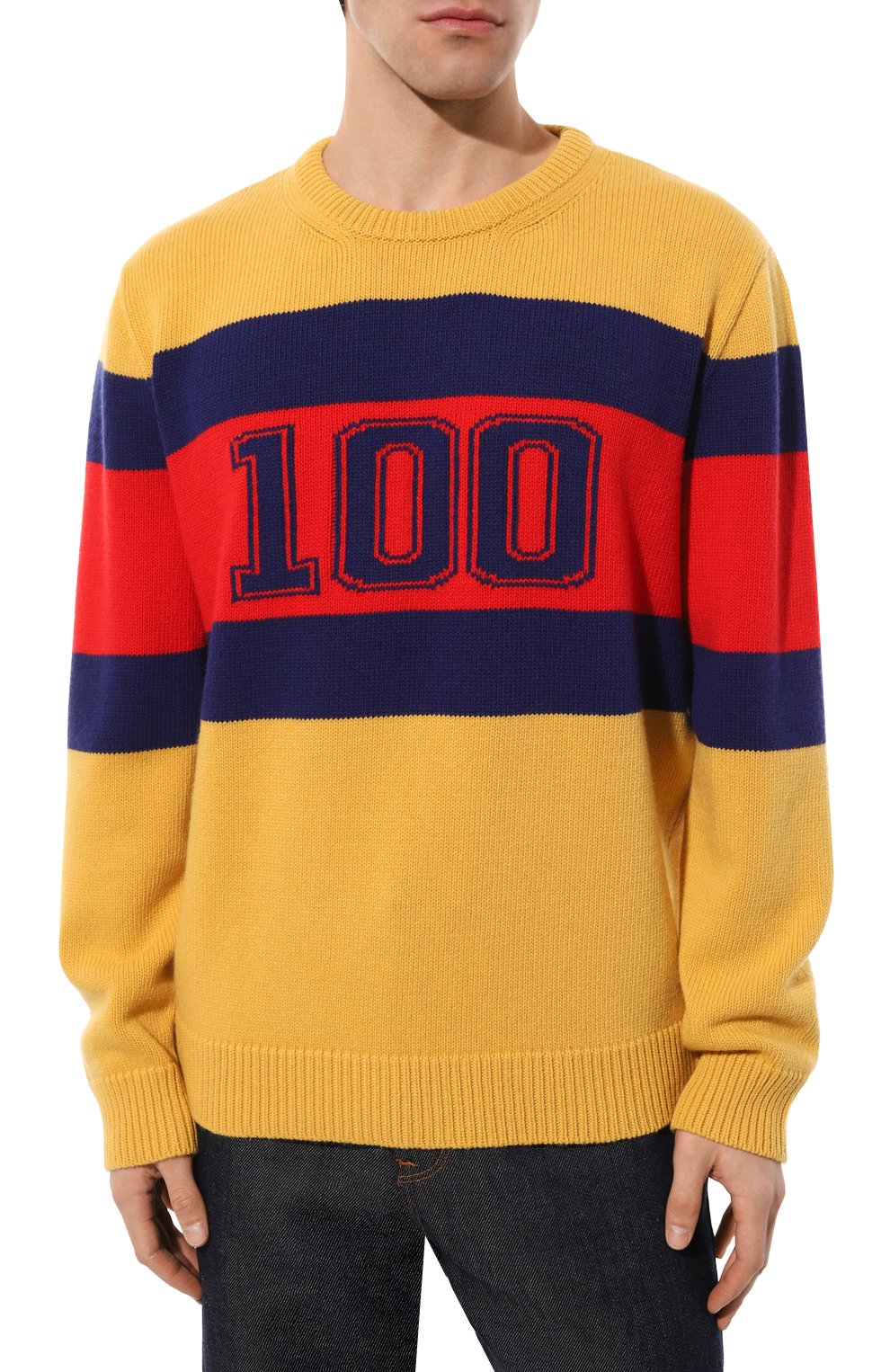 Шерстяной свитер GUCCI разноцветного цвета по цене 122400 руб., арт. 676393 XKB43, фото 3 Шерстяной свитер GUCCI, арт. 676393 XKB43, фото 3