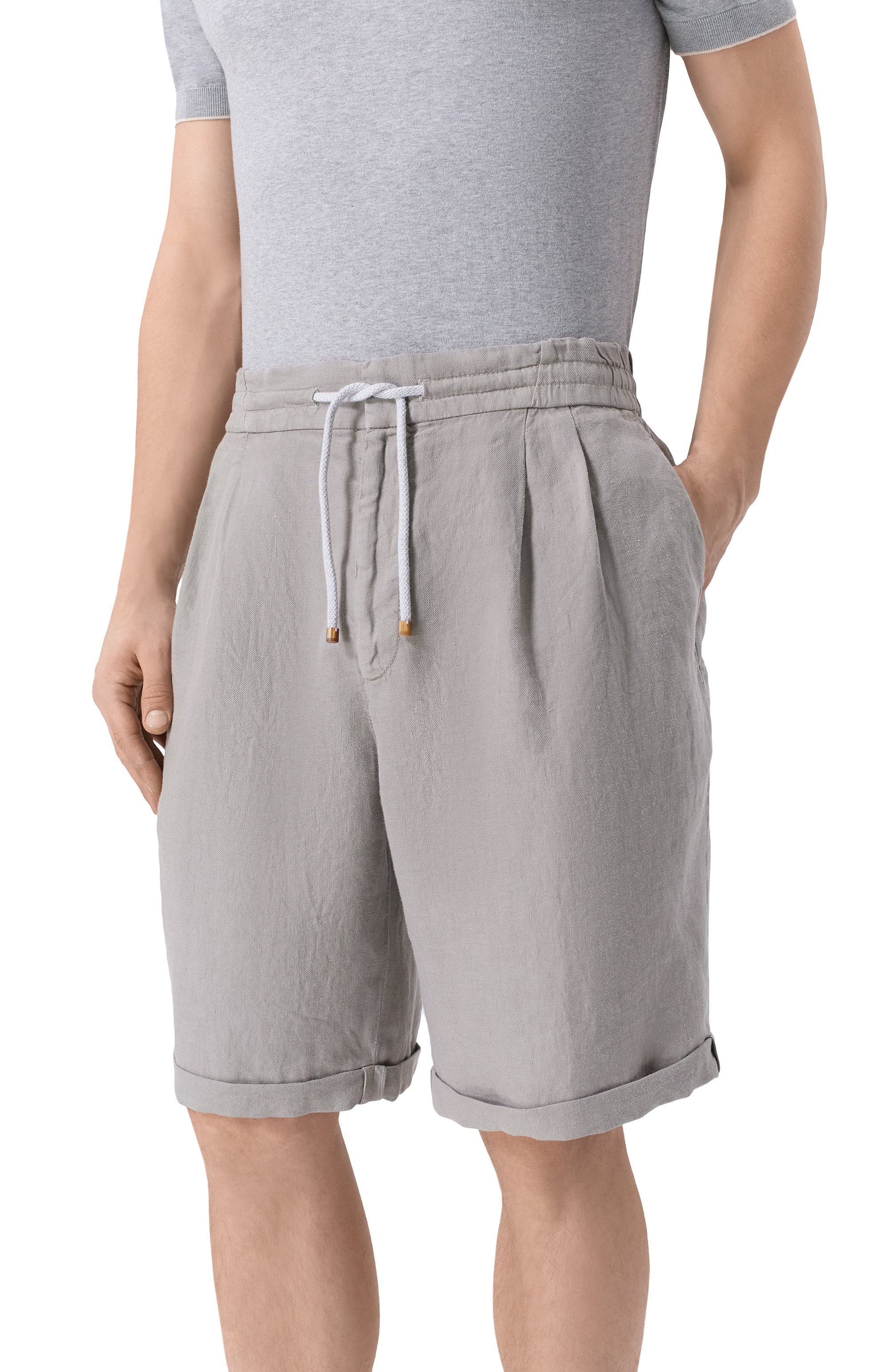 Льняные шорты BRUNELLO CUCINELLI, арт. M243DU0020, фото 3