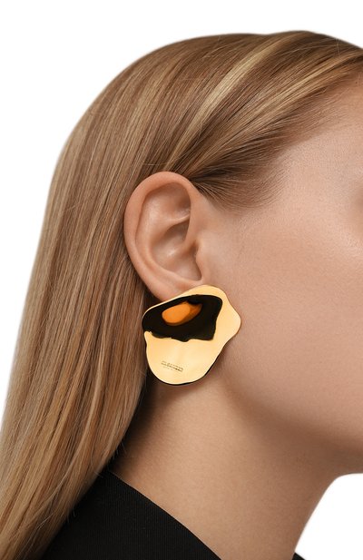 Серьги JIL SANDER золотого цвета по цене 68750 руб., арт. J12VG0167 P4877, фото 2 Серьги JIL SANDER, арт. J12VG0167 P4877, фото 2