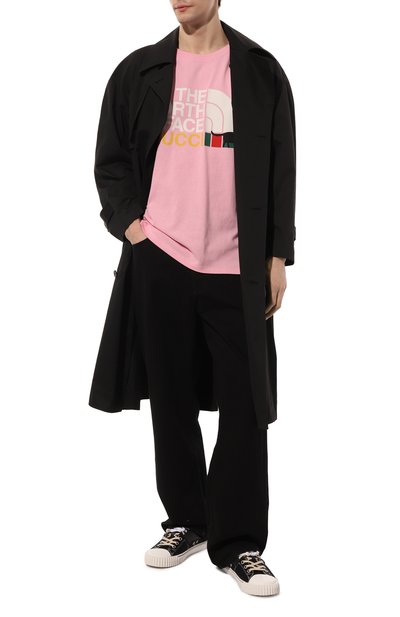 Хлопковая футболка the north face x gucci GUCCI, арт. 616036 XJDRC, фото 2