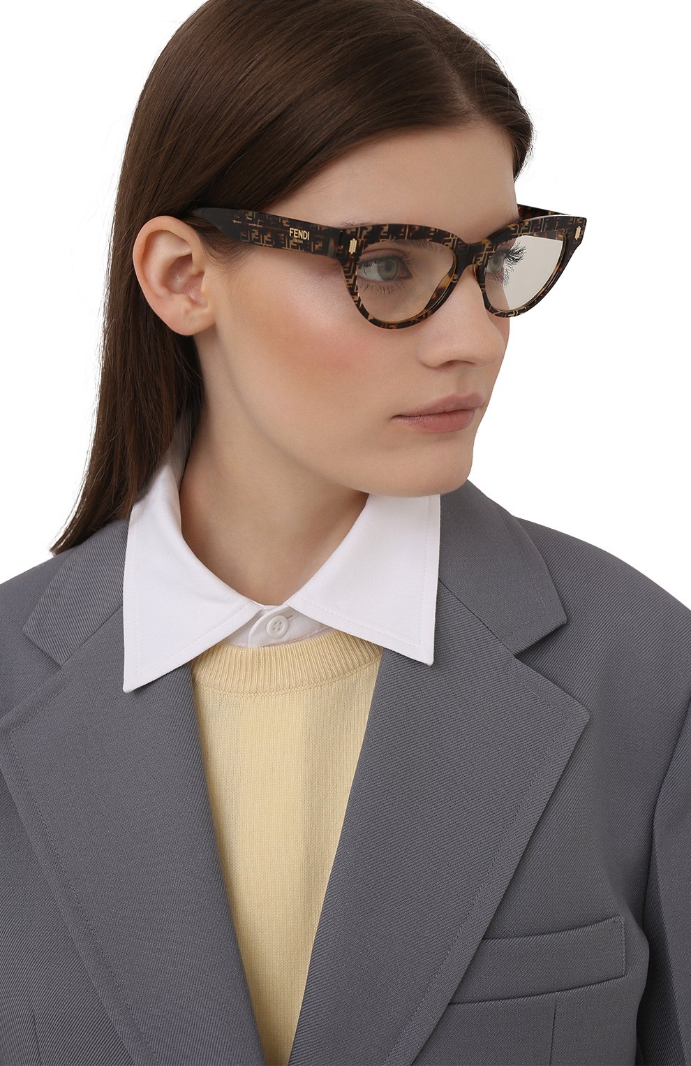 Оправа FENDI коричневого цвета по цене 23950 руб., арт. 0443 2VM, фото 2 Оправа FENDI, арт. 0443 2VM, фото 2