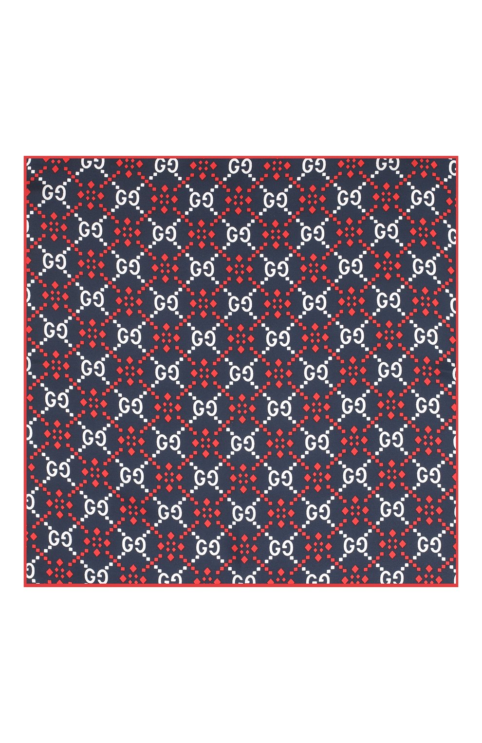 Шелковый платок GUCCI синего цвета по цене 22320 руб., арт. 548870/4G001, фото 3 Шелковый платок GUCCI, арт. 548870/4G001, фото 3