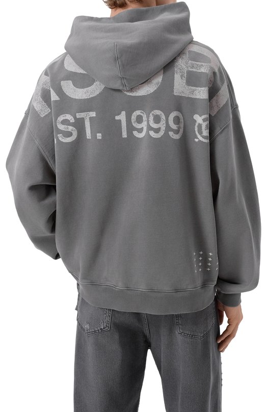 Хлопковое худи Ksubi MFA25FL003 Серый  MFA25FL003 Фото 4