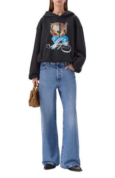 Хлопковое худи MSGM черного цвета по цене 49700 руб., арт. 3941MDM74/257799, фото 2 Хлопковое худи MSGM, арт. 3941MDM74/257799, фото 2