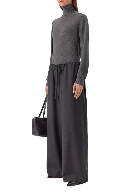 Шерстяные брюки TOTEME 261-WRB0343-FB0552 Серый  261-WRB0343-FB0552 Фото 2