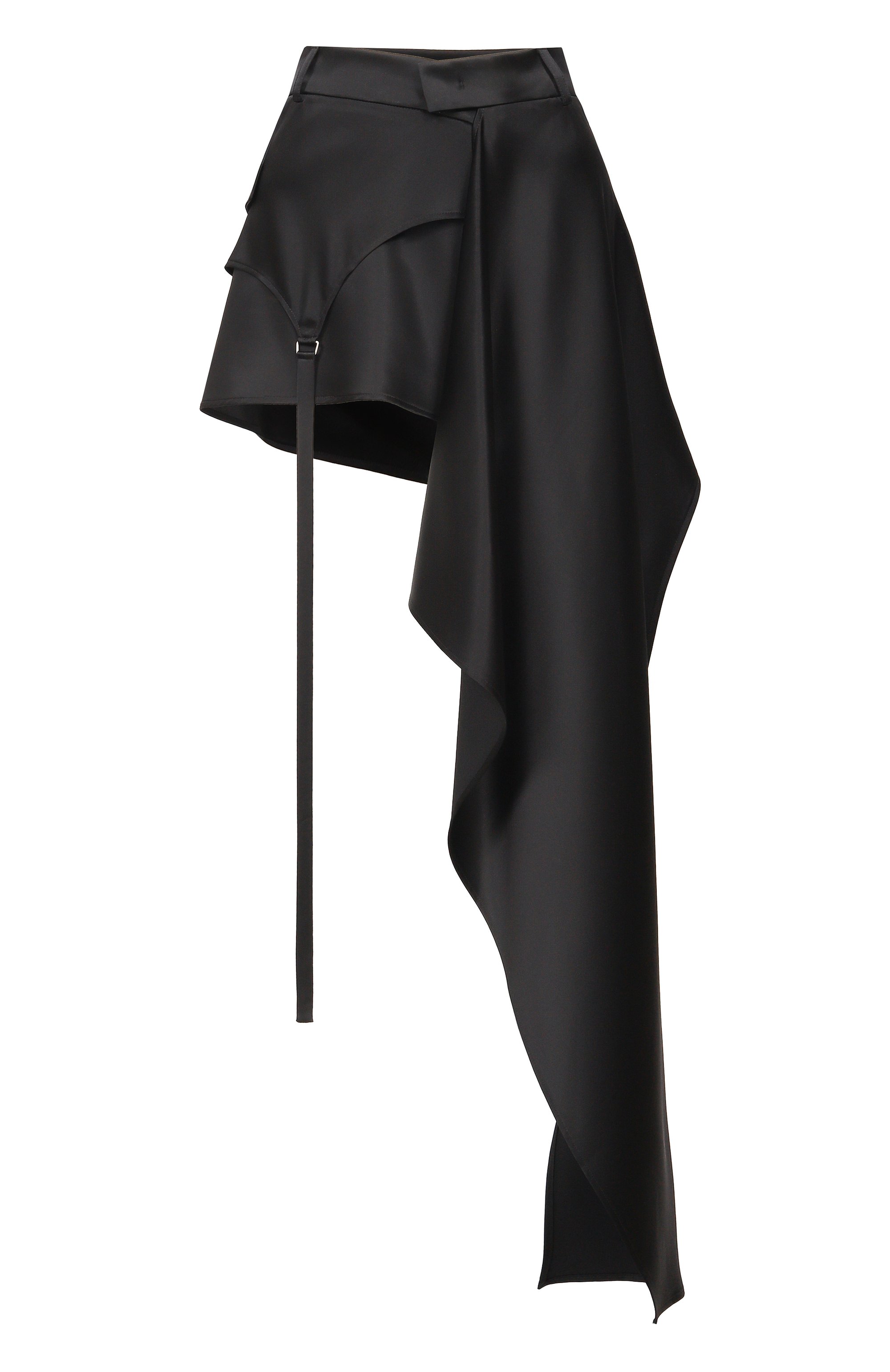 Атласная юбка SSHEENA черного цвета по цене 69950 руб., арт. 25FWGIUDA/TF25001, фото 1 Атласная юбка SSHEENA, арт. 25FWGIUDA/TF25001, фото 1