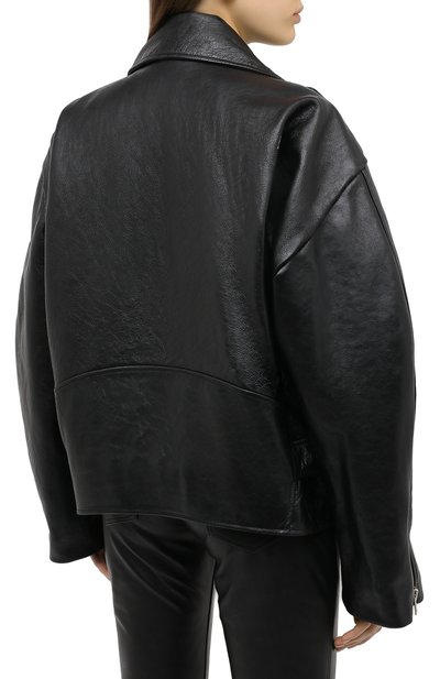 Кожаная куртка BALENCIAGA черного цвета по цене 359500 руб., арт. 642982/TKS01, фото 4 Кожаная куртка BALENCIAGA, арт. 642982/TKS01, фото 4