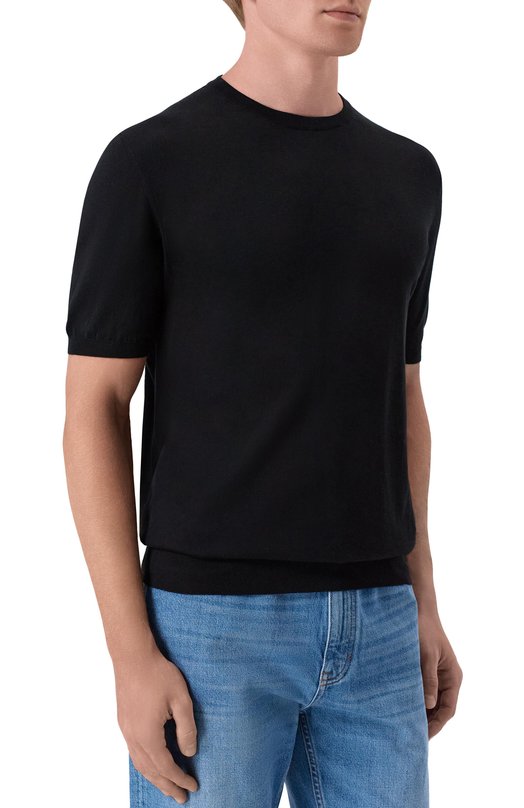 Хлопковый джемпер Kiton UMKXX37K5 Чёрный  UMKXX37K5 Фото 3