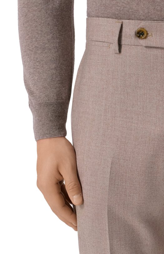 Брюки из шерсти и шелка Berwich VULCAN0 195/DR1483 Бежевый  VULCAN0 195/DR1483 Фото 5