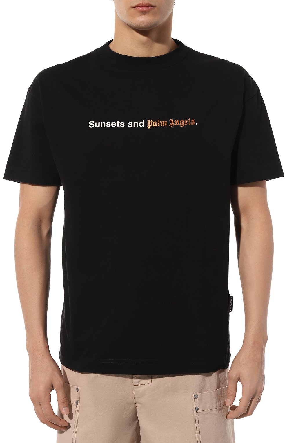 Хлопковая футболка PALM ANGELS, арт. PMAA001F23JER0051001, фото 3