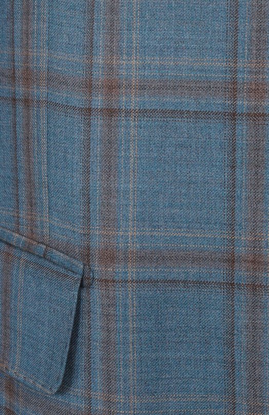 Шерстяной пиджак Corneliani 256008-2516277 Голубой  256008-2516277 Фото 8