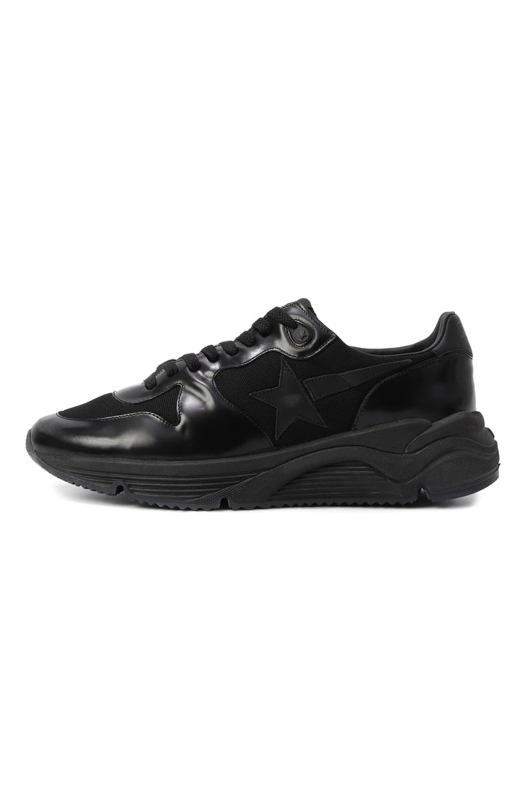 Мужские комбинированные кроссовки running sole GOLDEN GOOSE DELUXE BRAND черного цвета, арт. GMF00126.F006878 | Фото 4 (Материал внешний: Текстиль, Натуральная кожа; Материал внутренний: Текстиль; Подошва: Массивная; Стили: Классический; Кросс-КТ: Низкие; Материал утеплителя: Без утеплителя)