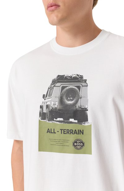 Хлопковая футболка BOSS ORANGE, арт. 50546958, фото 5