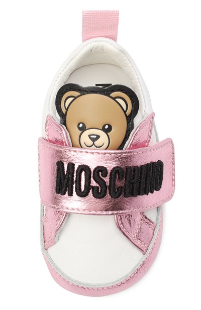 Кожаные пинетки MOSCHINO, арт. 82900/VAR1, фото 4