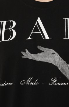 Хлопковая футболка BALMAIN, арт. BH0EG010/GD17, фото 5