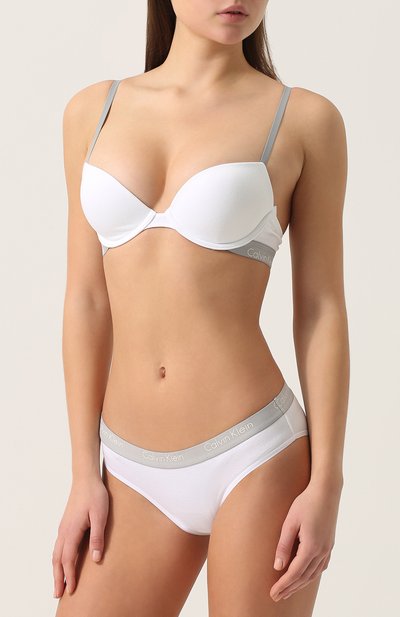 Хлопковые трусы-слипы CALVIN KLEIN белого цвета по цене 3245 руб., арт. QF1369E, фото 2 Хлопковые трусы-слипы CALVIN KLEIN, арт. QF1369E, фото 2