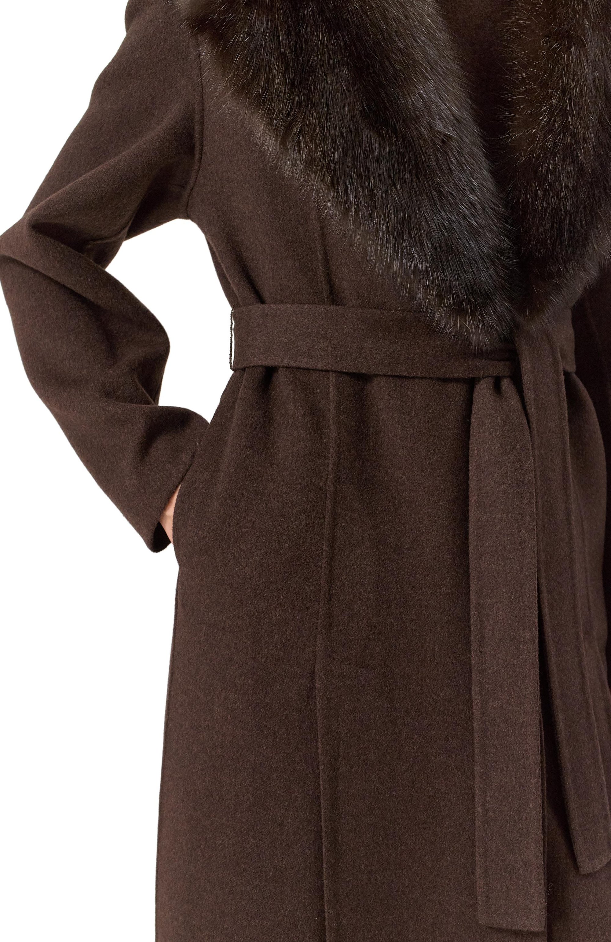 Пальто из шерсти и кашемира с отделкой из соболя MVST, арт. FTBPL-X1306-9SB/LP1446, фото 5