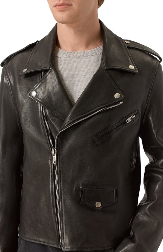 Кожаная куртка Ann Demeulemeester B0012058/LT137 Чёрный  B0012058/LT137 Фото 5