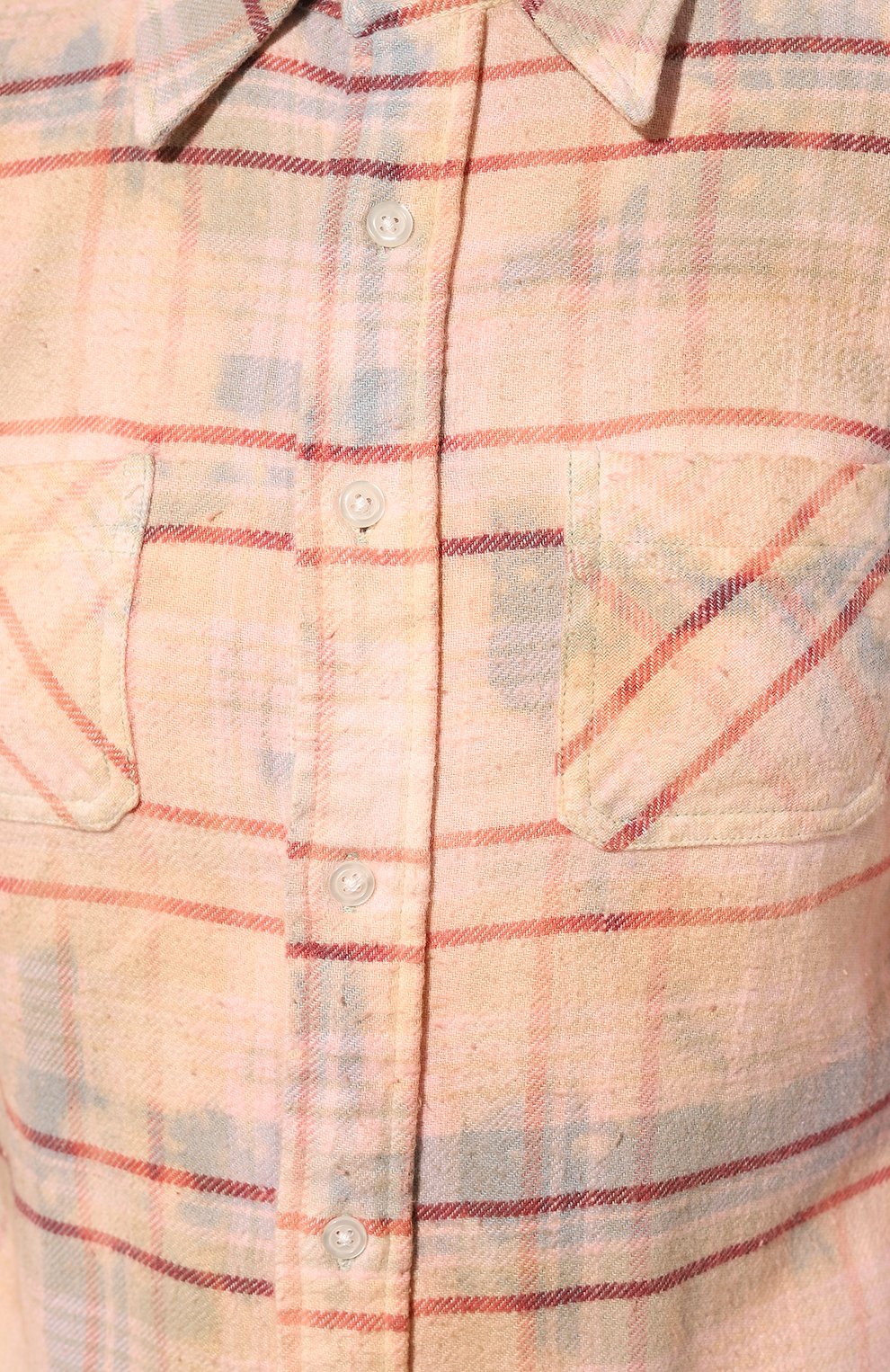 Хлопковая рубашка R13 розового цвета по цене 53950 руб., арт. R13WR311-R409B, фото 5 Хлопковая рубашка R13, арт. R13WR311-R409B, фото 5