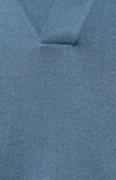 Хлопковое поло KITON голубого цвета по цене 99500 руб., арт. UMM052102, фото 5 Хлопковое поло KITON, арт. UMM052102, фото 5