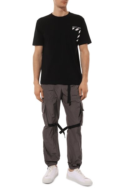 Хлопковая футболка OFF-WHITE, арт. OMAA128C99JER0011001, фото 2