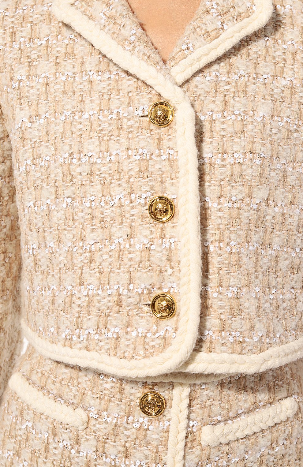 Твидовый жакет GIAMBATTISTA VALLI, арт. 24FWPVCA6007-04UBE, фото 5