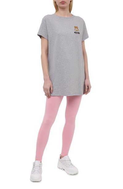 Хлопковые легинсы MOSCHINO розового цвета по цене 10700 руб., арт. A4311/9003, фото 2 Хлопковые легинсы MOSCHINO, арт. A4311/9003, фото 2