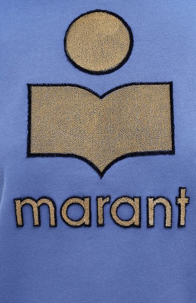 Хлопковый свитшот ISABEL MARANT ETOILE синего цвета по цене 28500 руб., арт. SW0037-20A054E/MILLY, фото 5 Хлопковый свитшот ISABEL MARANT ETOILE, арт. SW0037-20A054E/MILLY, фото 5