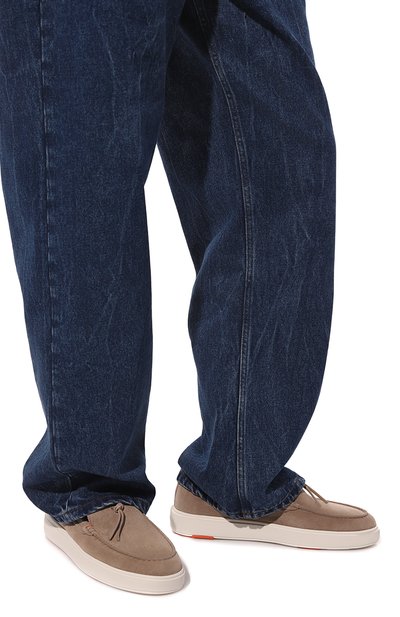 Замшевые слипоны SANTONI, арт. MBCD21439BARCSB5E82, фото 3