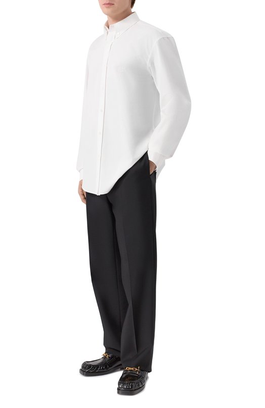 Хлопковая рубашка Balmain GH1HS496/CG39 Белый  GH1HS496/CG39 Фото 2