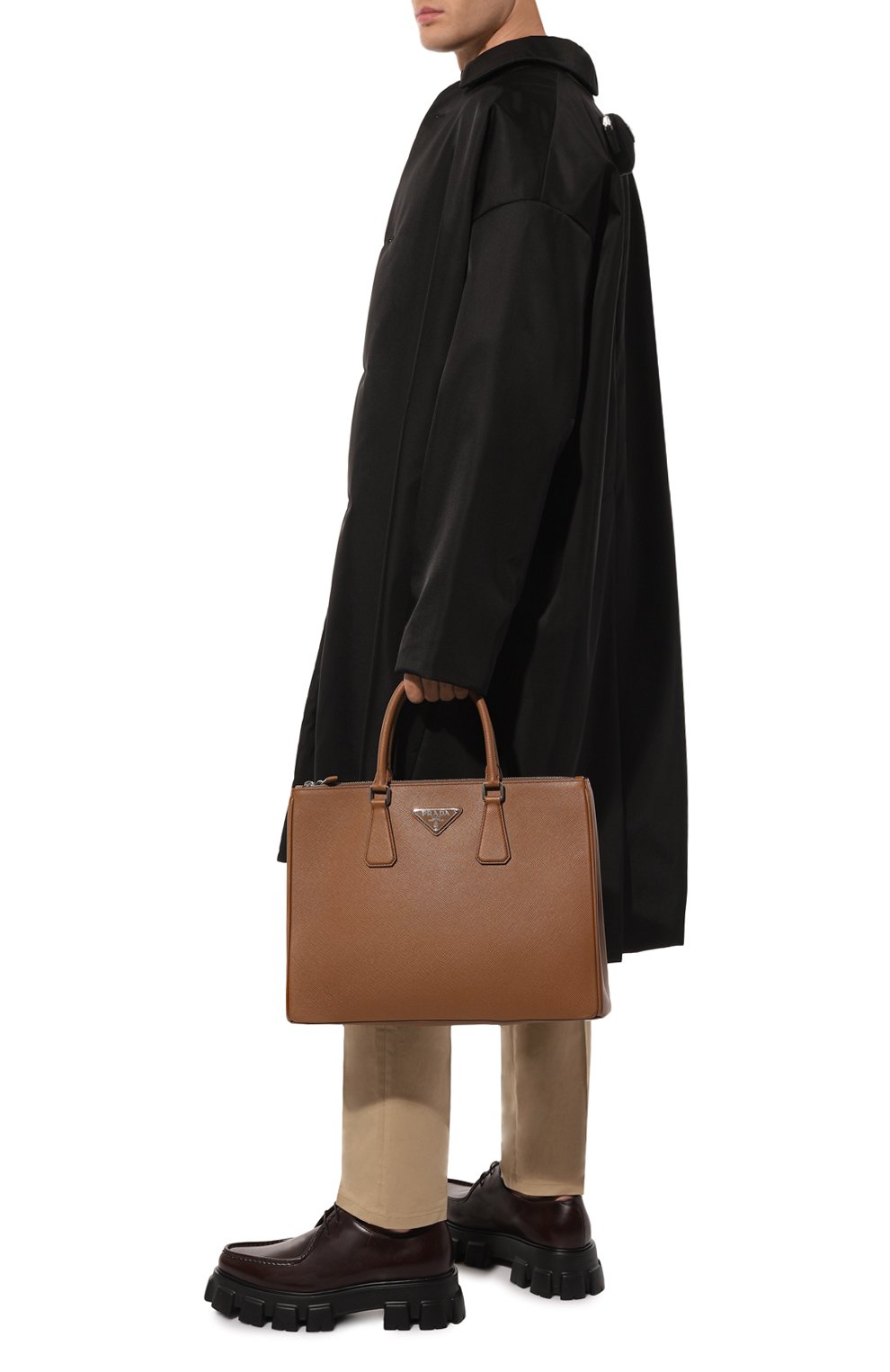 Кожаная сумка-тоут PRADA, арт. 2VG061-2FAD-F0401-OOF, фото 8