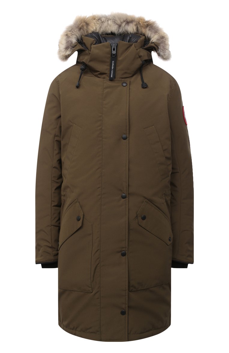 Женская парка ellesmere CANADA GOOSE хаки цвета, арт. 6555L | Фото 1 (Материал внешний: Синтетический материал; Рукава: Длинные; Стили: Классический; Материал утеплителя: Пух и перо; Длина (верхняя одежда): До середины бедра; Кросс-КТ: Куртка; Материал сплава: Проставлено; Драгоценные камни: Проставлено)