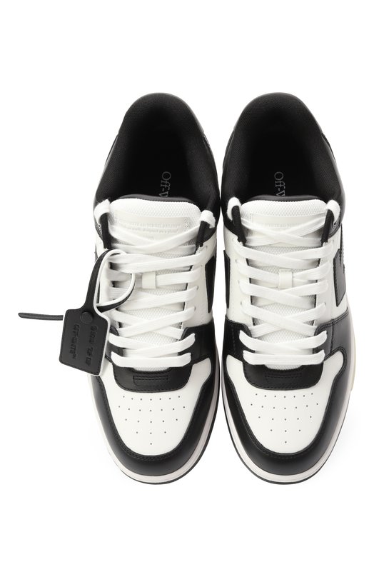 Кожаные кеды Out of Office Off-White 0MIA189C99LEA007 Чёрно-белый  0MIA189C99LEA007 Фото 6