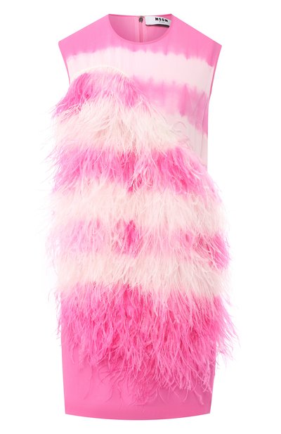 Женское платье с перьевой отделкой MSGM, арт. 2642MDA139X 195490