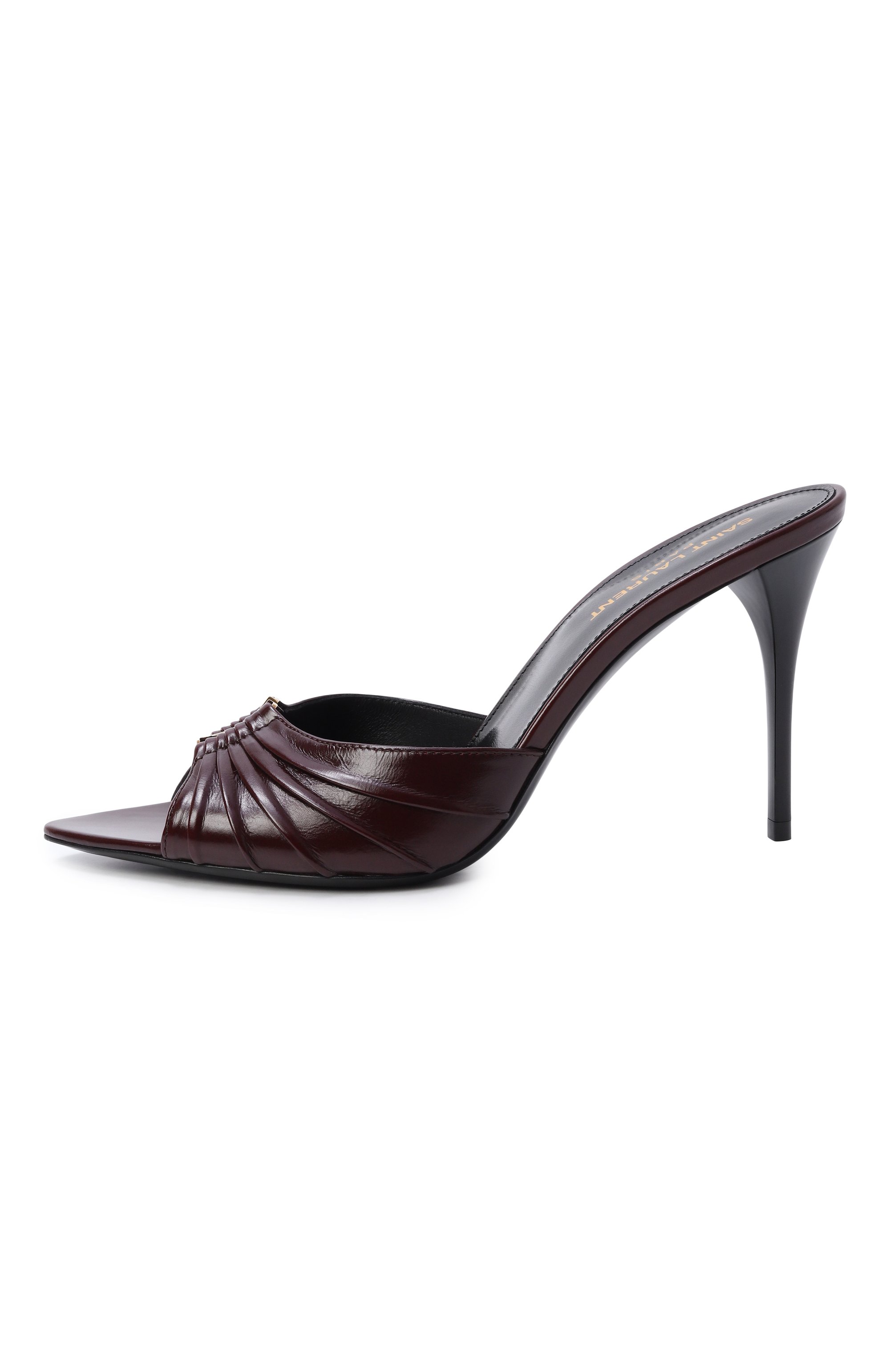 Кожаные мюли babylone 90 SAINT LAURENT, арт. 799606/AAEHF, фото 4