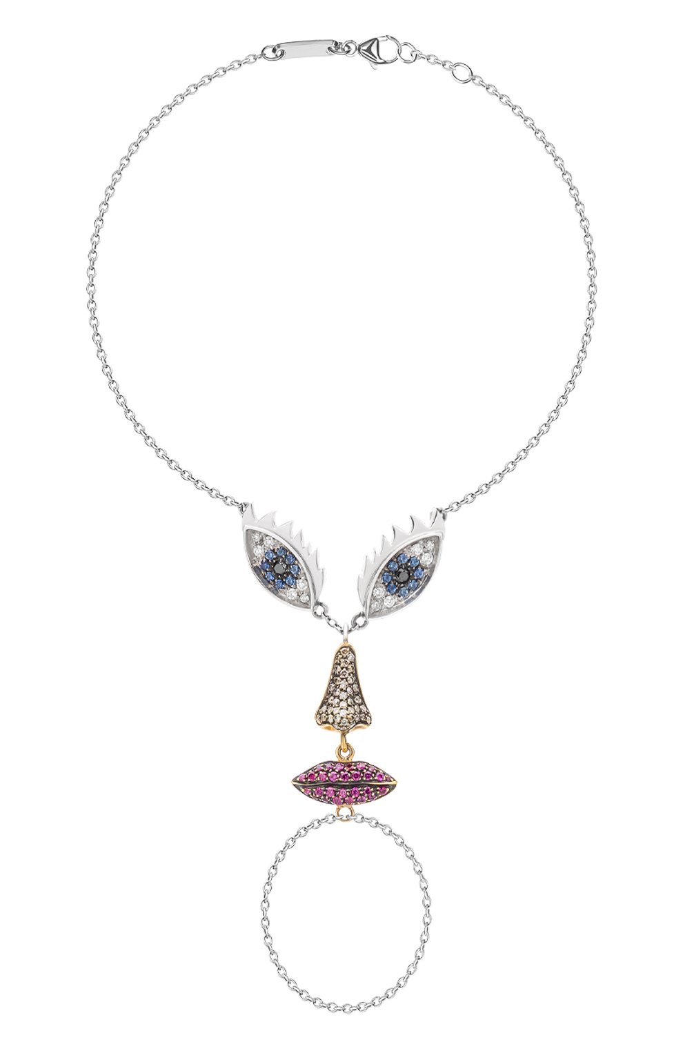 Браслет-кольцо DELFINA DELETTREZ бесцветного цвета по цене 663000 руб., арт. ANA2018.A, фото 1 Браслет-кольцо DELFINA DELETTREZ, арт. ANA2018.A, фото 1