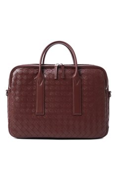 Мужская портфель getaway large BOTTEGA VENETA бордового цвета, арт. 766361/V2HL1 | Фото 6 (Ремень/цепочка: На ремешке; Размер: large; Материал: Натуральная кожа; Сумки-технические: Портфели)