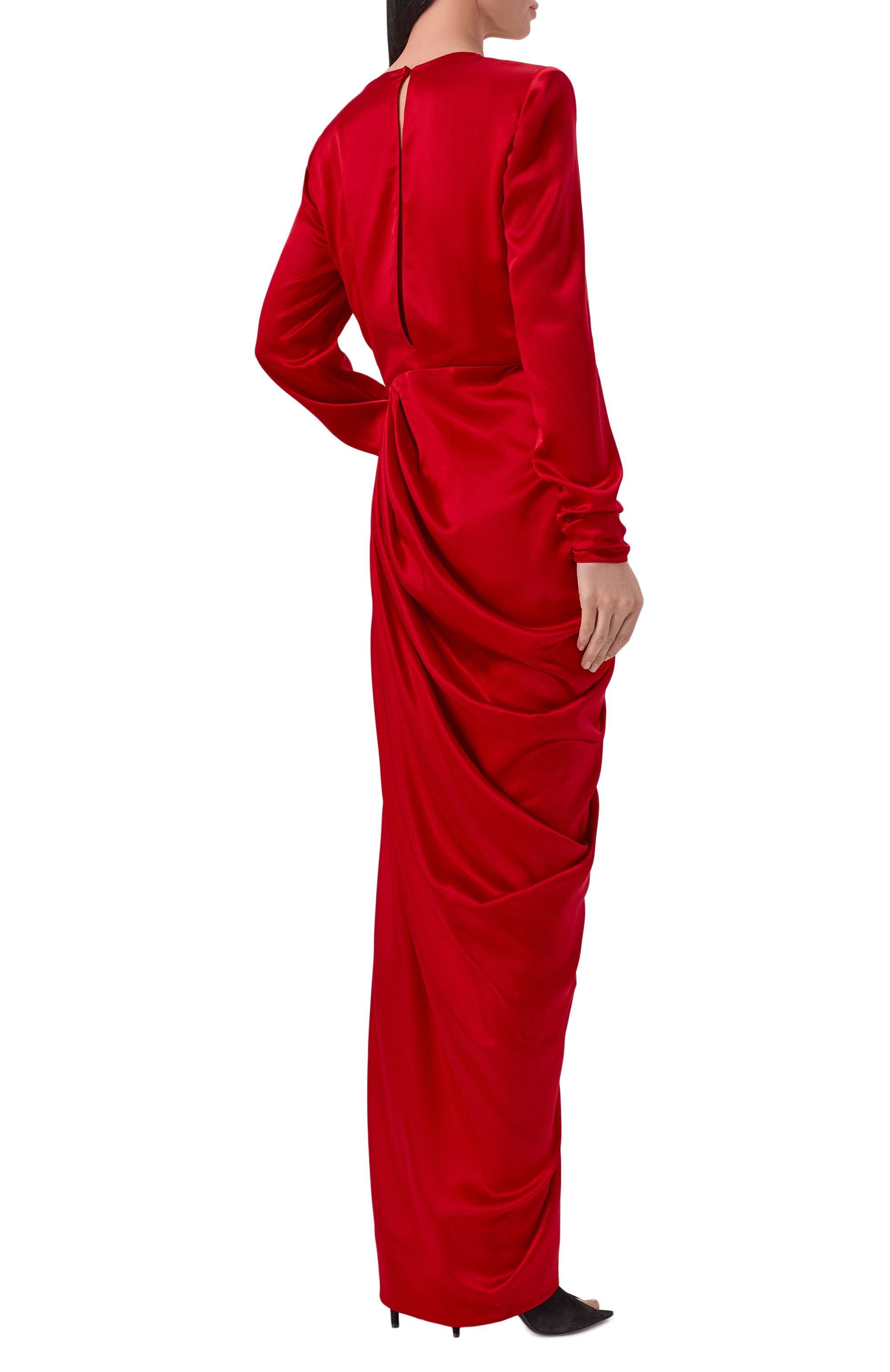 Атласное платье VALENTINO, арт. 8B0VDNA0/8M6, фото 3