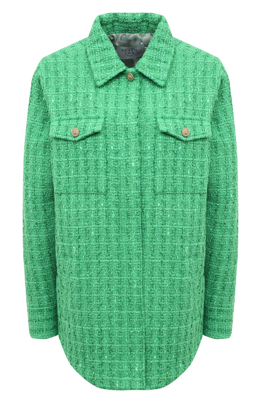 Шерстяной жакет SEVEN LAB зеленого цвета по цене 31500 руб., арт. SBT.05.500.320, фото 1 Шерстяной жакет SEVEN LAB, арт. SBT.05.500.320, фото 1