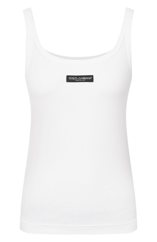 Хлопковая майка Dolce & Gabbana F8W45T/FU7AV Белый F8W45T/FU7AV