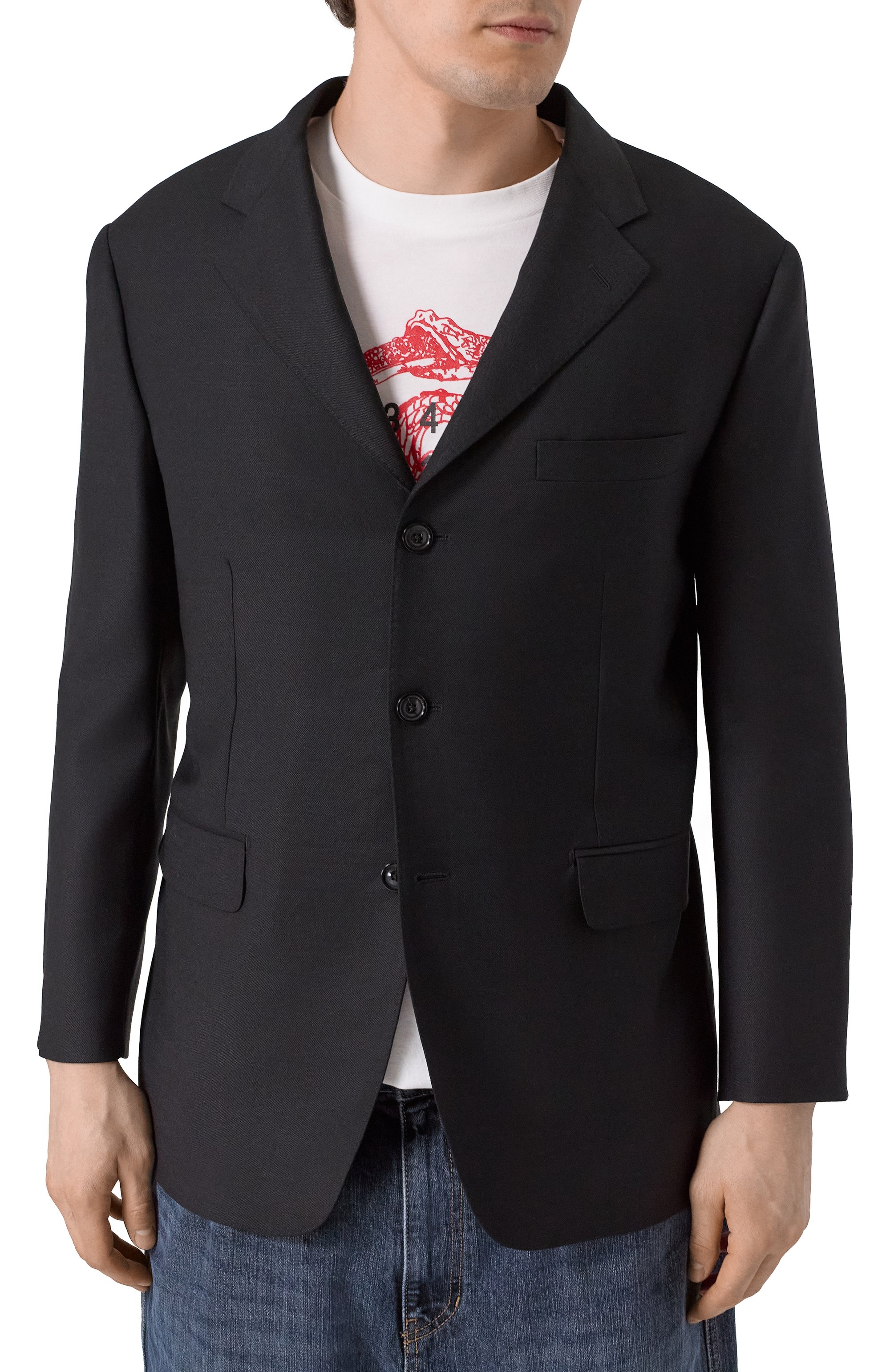 Шерстяной пиджак MAISON MARGIELA, арт. S50BN0536/M35259, фото 4