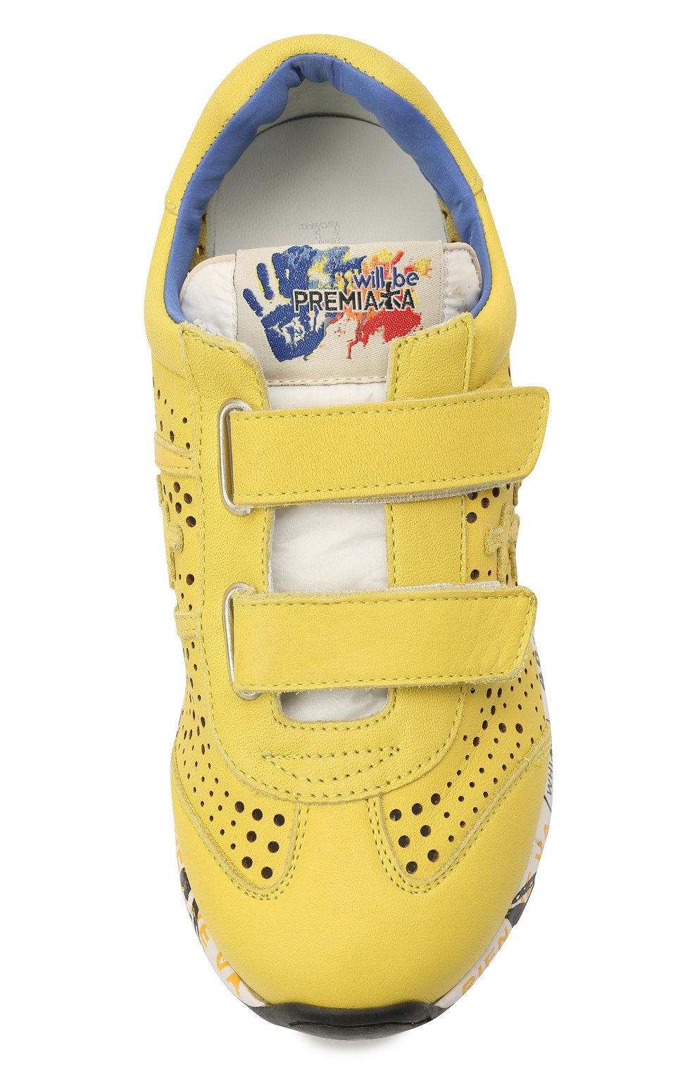 Кожаные кроссовки PREMIATA WILL BE желтого цвета по цене 19950 руб., арт. LUCY V/12-21432/CHILD, фото 4 Кожаные кроссовки PREMIATA WILL BE, арт. LUCY V/12-21432/CHILD, фото 4
