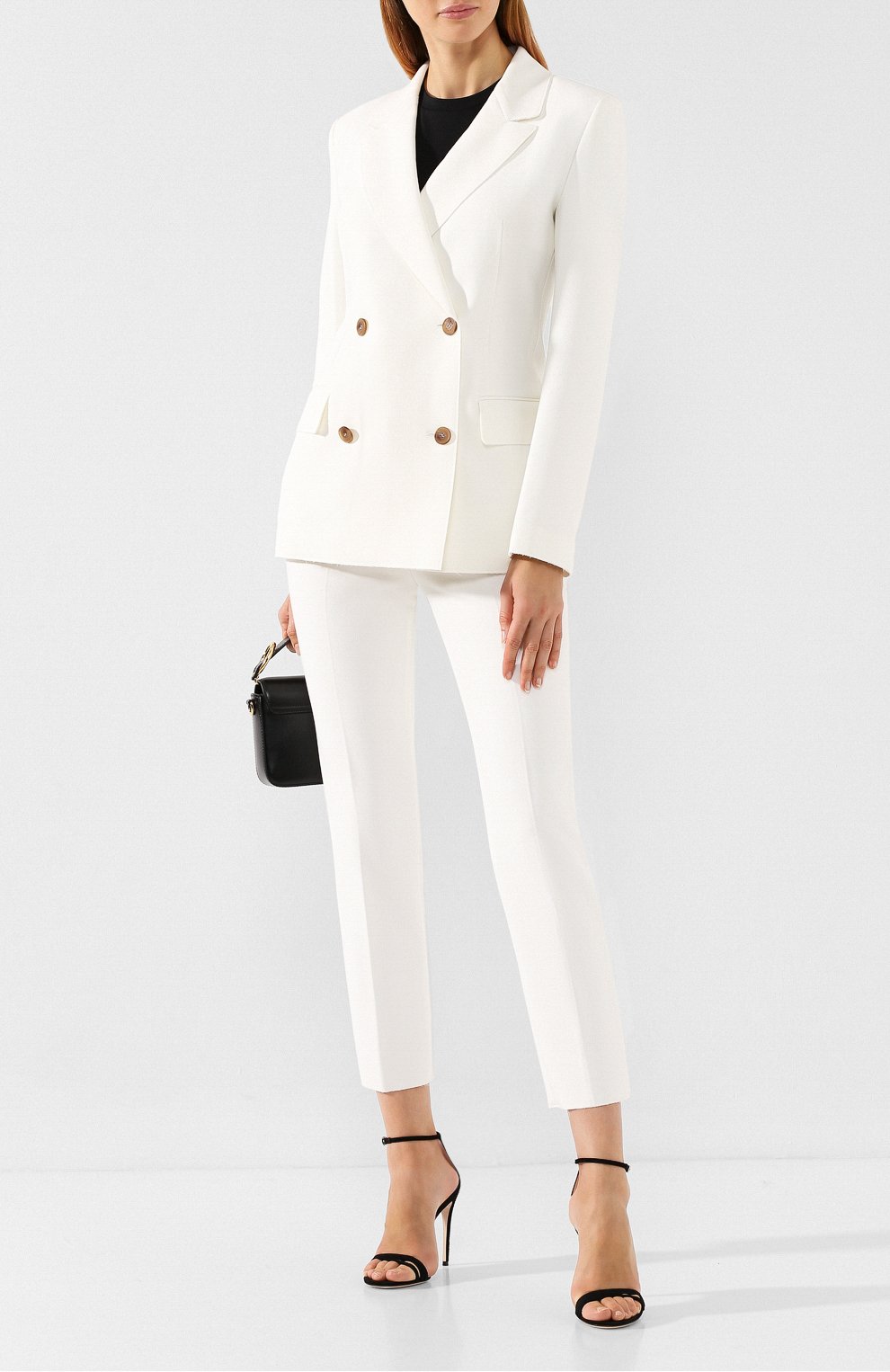 Двубортный жакет MSGM белого цвета по цене 35750 руб., арт. 2741MDG09 195600, фото 2 Двубортный жакет MSGM, арт. 2741MDG09 195600, фото 2