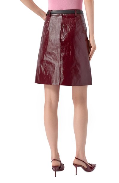 Кожаная юбка SELF-PORTRAIT, арт. PF25091SKBU, фото 4