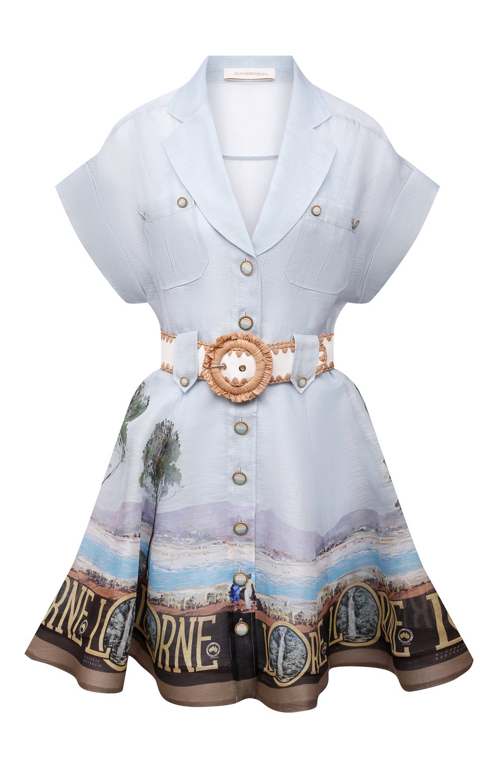 Платье из шелка и льна ZIMMERMANN, арт. 2946DP0S, фото 1