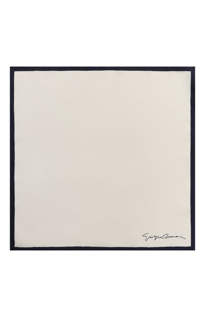 Шелковый платок GIORGIO ARMANI кремового цвета по цене 10950 руб., арт. 360023/2F965, фото 3 Шелковый платок GIORGIO ARMANI, арт. 360023/2F965, фото 3