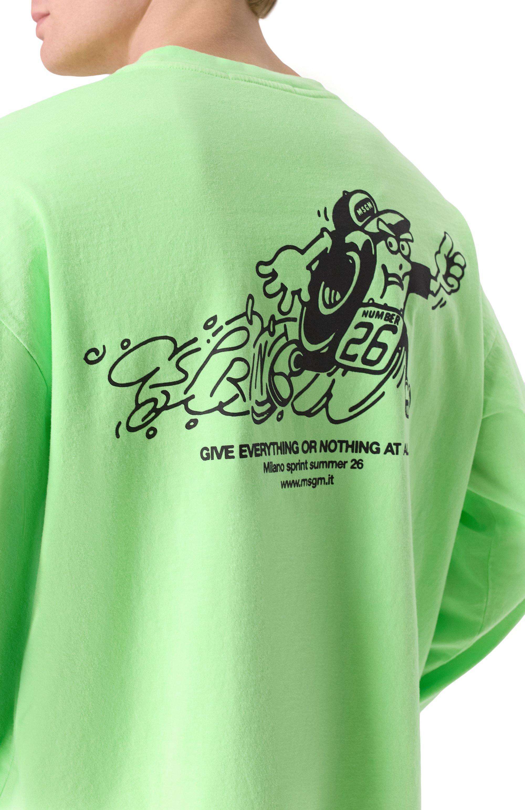 Хлопковый лонгслив MSGM, арт. 4040MM83SE/267095, фото 5