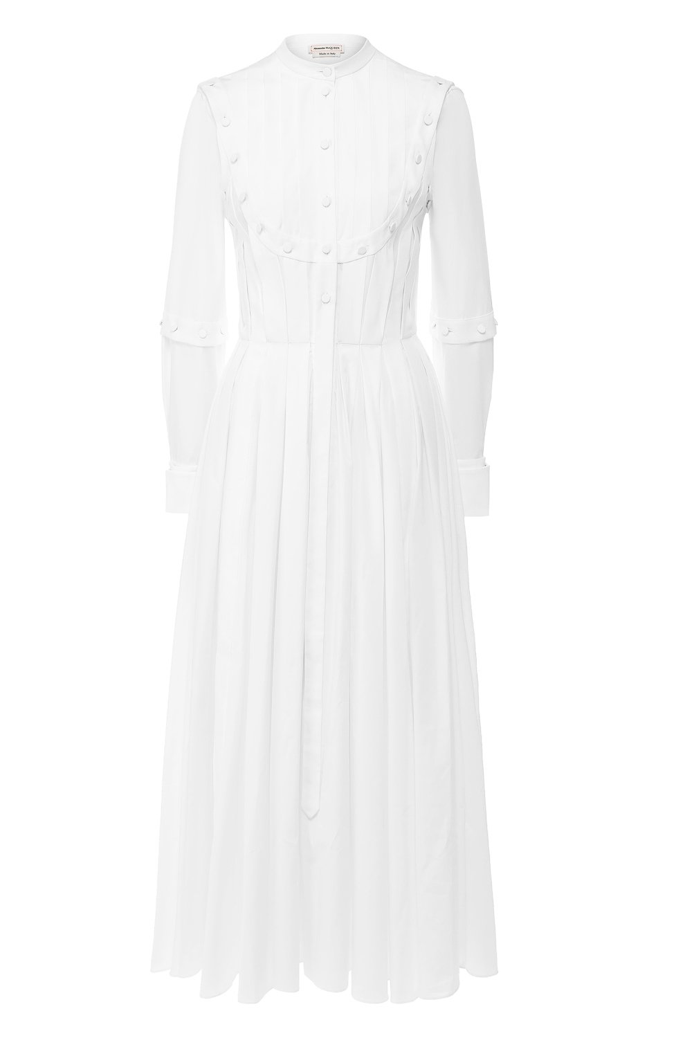 Хлопковое платье ALEXANDER MCQUEEN белого цвета по цене 419500 руб., арт. 596429/QAAAD, фото 1 Хлопковое платье ALEXANDER MCQUEEN, арт. 596429/QAAAD, фото 1